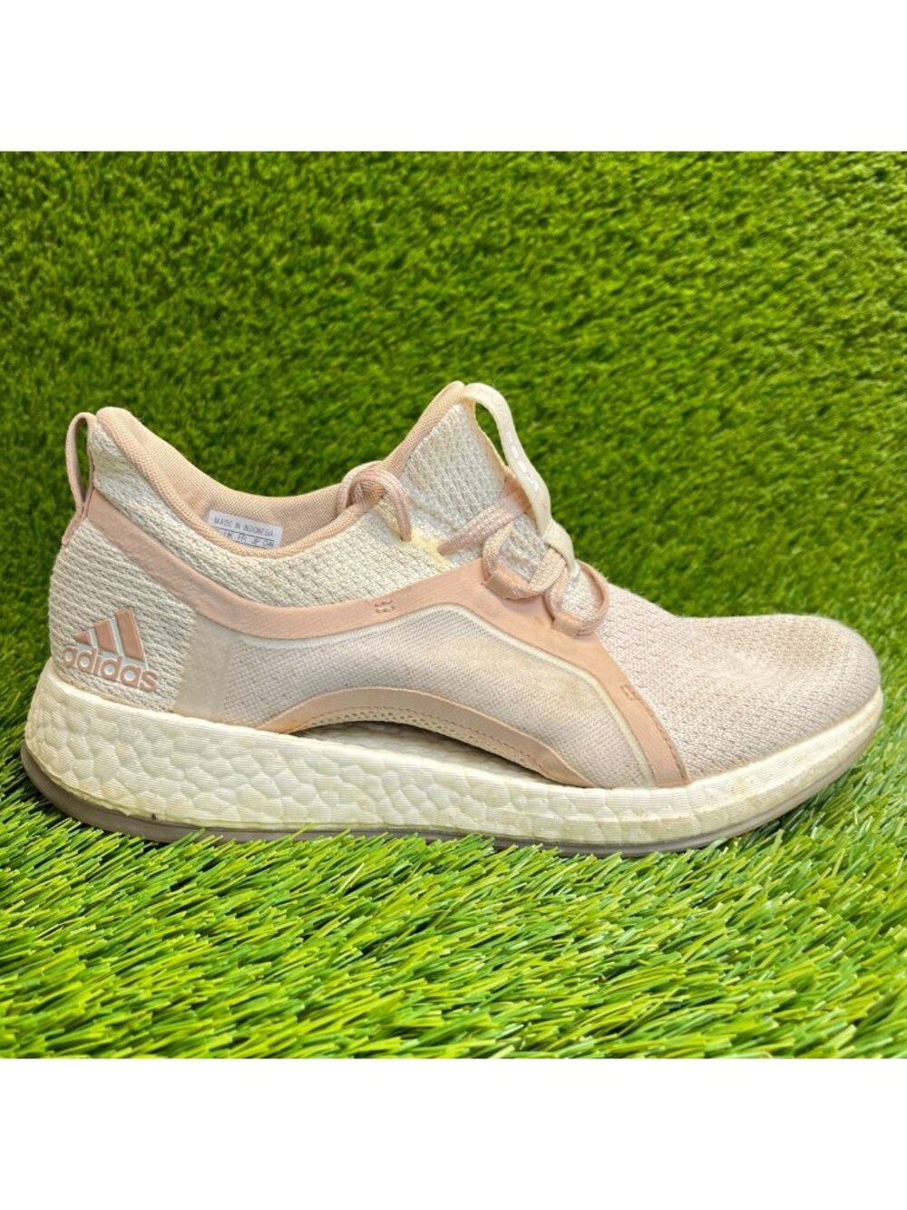 Adidas Pureboost X Clima Womens Size 8 Pink Athletic Running Shoes‎ Sneakers